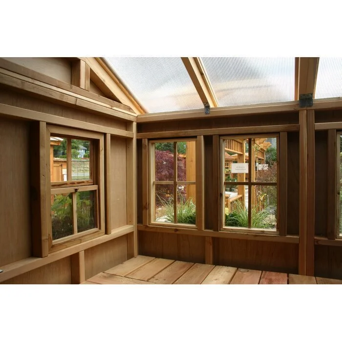 2 ft. W x 12 ft. D Cedar Wood Sunshed Garden Shed - Image 4