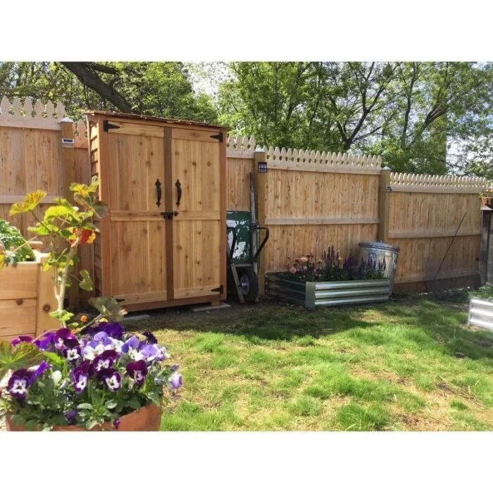 4 ft. W x 2 ft. D Garden Chalet Cedar Wood Tool Shed - Image 2