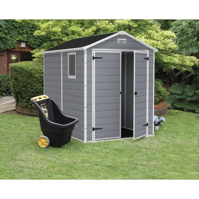 Manor 6 x 8 FT Vertical Storage Shed Durable Resin with Ventilation - Image 3