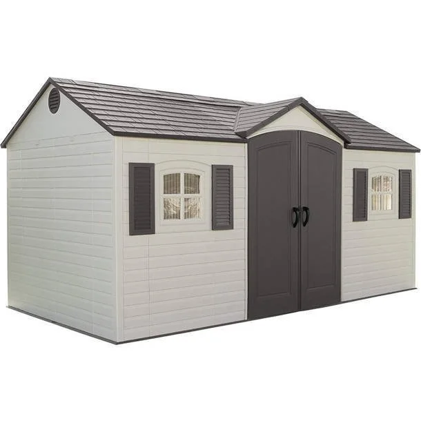 D Plastic Storage Shed 8 ft. W x 20 ft (White) - Image 5